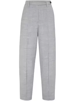 Brunello Cucinelli зауженные брюки строгого кроя, серый