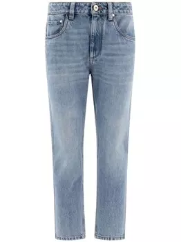 Brunello Cucinelli зауженные джинсы, синий