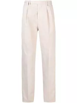 Brunello Cucinelli зауженные габардиновые брюки, нейтральный цвет