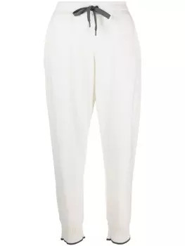 Brunello Cucinelli зауженные спортивные брюки, белый