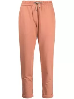 Brunello Cucinelli зауженные спортивные брюки, оранжевый