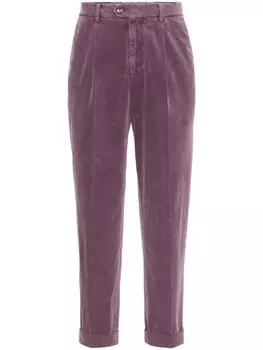 Brunello Cucinelli зауженные вельветовые брюки, красный