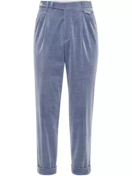 Brunello Cucinelli зауженные вельветовые брюки, синий