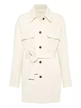 Brunello Cucinelli жакет с поясом, белый