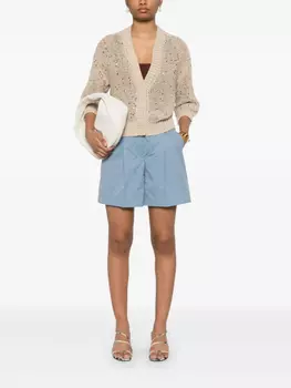 Brunello Cucinelli жаккардовые шорты, синий