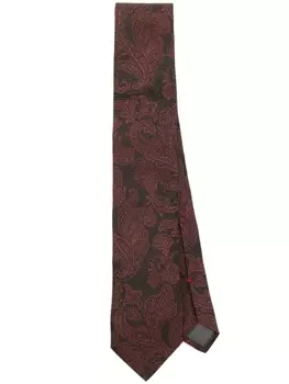 Brunello Cucinelli жаккардовый галстук, черный