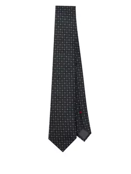 Brunello Cucinelli жаккардовый галстук с узором, синий