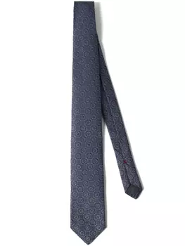 Brunello Cucinelli жаккардовый галстук, синий
