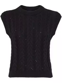 Brunello Cucinelli жилет Dazzling, черный