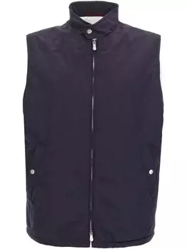 Brunello Cucinelli жилет на молнии, синий