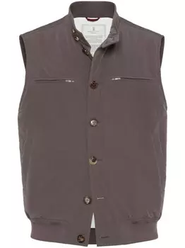 Brunello Cucinelli жилет на пуговицах, коричневый