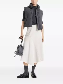 Brunello Cucinelli жилет с декором Monili, серый