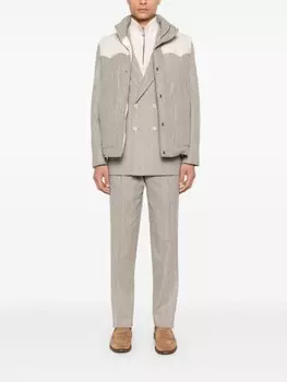 Brunello Cucinelli жилет в тонкую полоску, серый