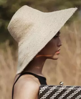 Brunna o MEG Бежевая соломенная шляпа из джута Brunnaco, черный