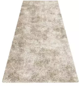 Bruno Banani дорожка с высоким ворсом "Ковер Dana, светлый блеск", прямоугольный, мостик, однотонный, мягкий, микрофибра, прихожая, прихожая, гостиная, спальня 67х250 см, бежевый