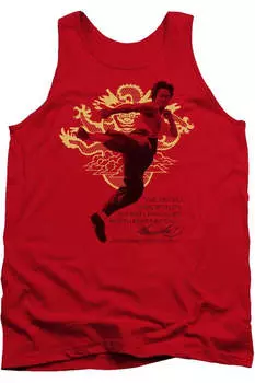 Брюс Ли Бессмертный Дракон мужская майка Gildan, красный