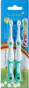 BRUSH-BABY FirstBrush ручная зубная щетка для детей 0-18 месяцев