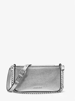 Bryant маленькая кожаная сумка-трансформер из металлика Michael Kors, серебряный