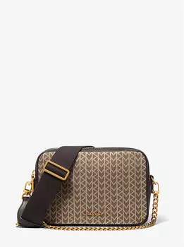 Bryant средний mk2000 жаккардовый логотип сумка через плечо для камеры Michael Kors, бежевый