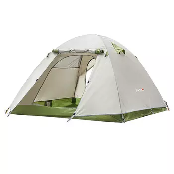 BSWolf для кемпинга и походов, непромокаемый, ветрозащитный и солнцезащитный, двойной алюминиевый столб, портативный, для путешествий, двойной, цвет хаки, зеленый