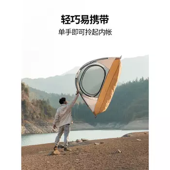 BSWolf кемпинг открытый утолщенный непромокаемый алюминиевый столб светло-песочного цвета (двойной) ZL001-21