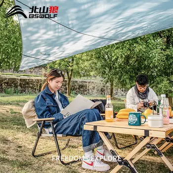 BSWolf кемпинговая солнцезащитная и непромокаемая палатка с навесом для пикника, большой тент, светло-синий, для более 8 человек