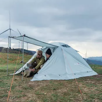 BSWolf Пара двухслойная палатка для кемпинга с алюминиевым столбом, непромокаемая, снегозащитная и ветрозащитная, профессиональная альпинистская палатка, цвет доставляется случайным образом