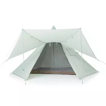 BSWolf Пирамидальная палатка для кемпинга, пикника, утолщенный двухслойный непромокаемый солнцезащитный козырек, портативные принадлежности для кемпинга - Qingsong Green