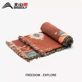 BSWolf походное одеяло для пикника, влагостойкий коврик, утолщенный портативный коврик для кемпинга, парка, весеннего выхода, кремовый, белый, 130*160