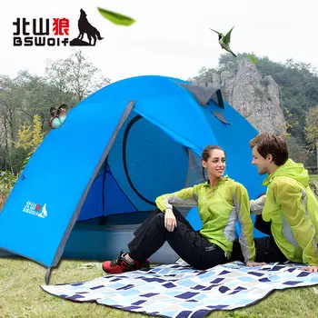 BSWolf уличная походная палатка, двухслойная, портативная, ветрозащитная, дышащая, для пар, летняя палатка для кемпинга, альпинизма