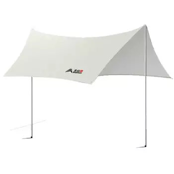 BSWolf уличный ветрозащитный солнцезащитный козырек для кемпинга и пикника солнцезащитный непромокаемый шестиугольный уличный тент бежевого цвета, окрашенный в серебристый цвет