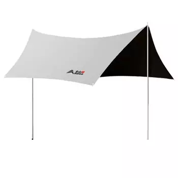 BSWolf уличный ветрозащитный тент для кемпинга, пикника, солнцезащитный, непромокаемый, шестиугольный, уличный тент, бежевый, черный, клей