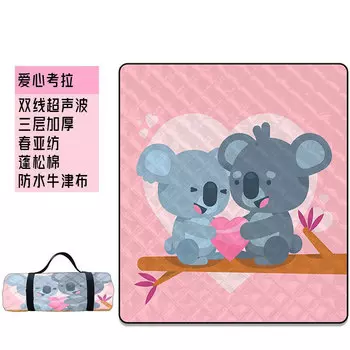 BSWolf уличный влагостойкий коврик для весеннего отдыха, кемпинга, утолщенный коврик для кемпинга, пикника, газонной ткани, любовь коала, 150*150 см