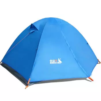 BSWolf ветрозащитное и непромокаемое туристическое снаряжение, уличная двойная палатка, синяя (алюминиевый столб) ZL001