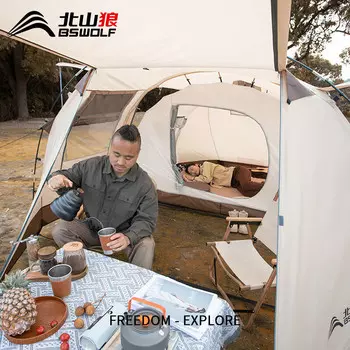 BSWolf Yian Tunnel Account, утолщенное непромокаемое двухкомнатное и одножилое портативное складное туристическое снаряжение для кемпинга на открытом воздухе