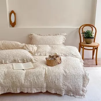 Bu Lu Tu Bunny Flower Kids Комплект пододеяльников для девочек и мальчиков — 1 пододеяльник 59 x 79 дюймов с 1 наволочкой (18 x 28 дюймов) BuLuTu