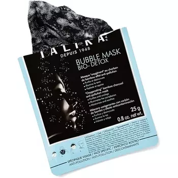 Bubble Mask Биодетокс Кислородная пузырьковая маска Очищающая маска для лица с микропузырьками от загрязнений Маска с активированным углем для всех типов кожи, Talika