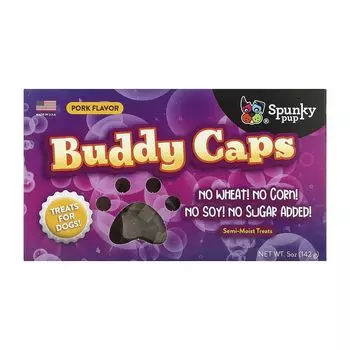 Buddy Caps, Лакомство для собак, со вкусом свинины, 5 унций (142 г) Spunky Pup