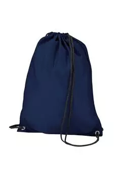 Бюджетная водостойкая спортивная сумка Gymsac на шнурке (11 л) Bagbase, темно-синий