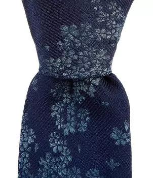 Букеты цветов из муранского стекла 2 3/4 Тканый галстук из смесового шелка Murano, синий