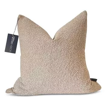 Букль&;eacute; Декоративная наволочка, 24 x 24 дюйма Modish Decor Pillows, цвет Tan/Beige