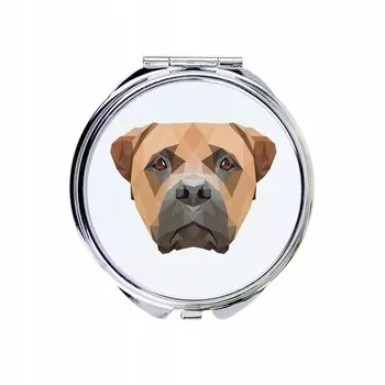 Бульмастиф Карманное зеркало Геометрическая собака Inna Marka