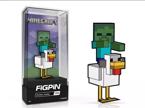 Булавка Minecraft FiGPiN #1325 Chicken Jockey Exclusive Figpin