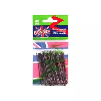 Булавки для парикмахерских RONNEY Professional коричневые, длина 40 шт. (А365/40)