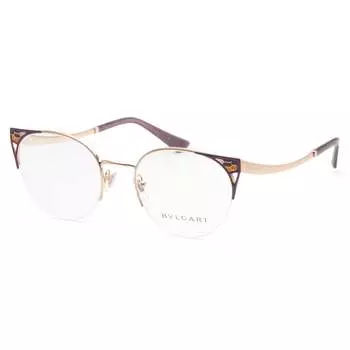 Bulgari Женские 53 мм Розовое золото Фиолетовые Оптические оправы