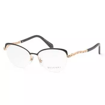 Bulgari Женские 55 мм Розовое золото Черные Оптические оправы