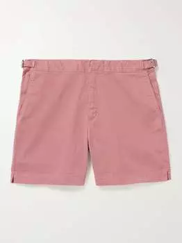 Bulldog Slim Fit Шорты из саржи из органического хлопка ORLEBAR BROWN, красный