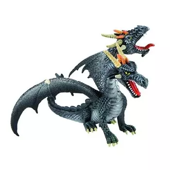 BULLYLAND 75597 Дракон двуглавый черный 13см (BL75597)