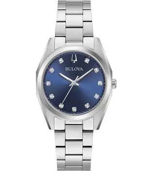 Bulova Женские кварцевые аналоговые часы-браслет из нержавеющей стали Surveyor, серебро