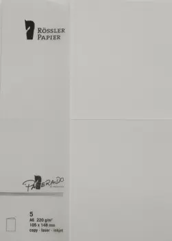 Бумага А6 Карточка 5 шт. Белая. Grupo Erik